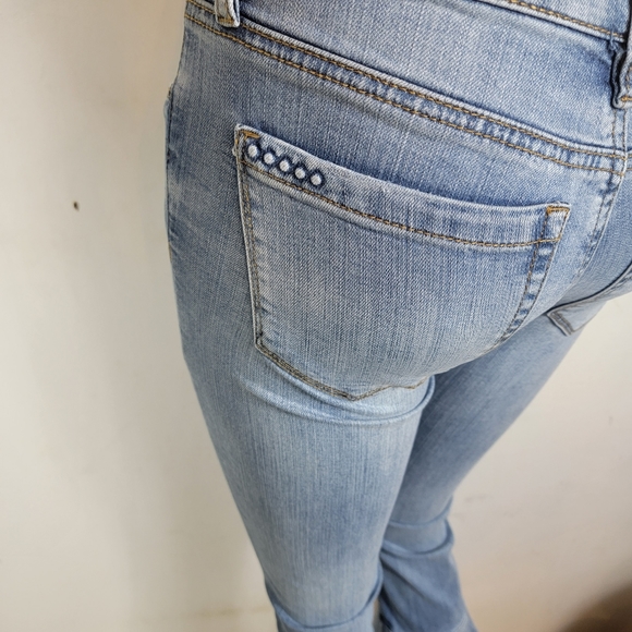 Blank Nyc Fancy That Low Rise Cropped Trumpet Flare Distressed Jeans - Picture 6 of 10